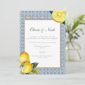 レモ地中海のン婚約パーティ招待状 招待状 (スタンド正面)