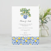 レモ地中海のン婚約パーティ招待状 招待状 (スタンド正面)