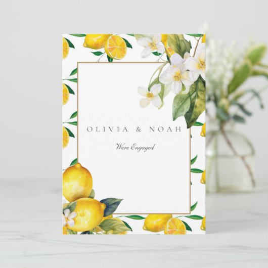レモ地中海のン婚約告知カード 案内状 (スタンド正面)