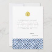 レモ地中海のン婚約告知カード 案内状 (裏面)