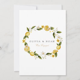 レモ地中海のン婚約告知カード 案内状