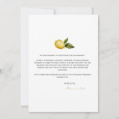 レモ地中海のン婚約告知カード 案内状 (裏面)