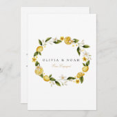 レモ地中海のン婚約告知カード 案内状 (正面/裏面)