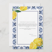 レモ地中海のン婚約告知カード 案内状 (裏面)