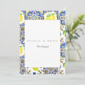 レモ地中海のン婚約告知カード 案内状 (スタンド正面)