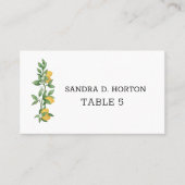 レモ地中海のン座席表結婚披露宴 プレイスカード (正面)