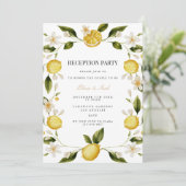 レモ地中海のン披露宴招待状カード 招待状 (スタンド正面)