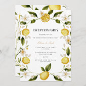 レモ地中海のン披露宴招待状カード 招待状 (正面/裏面)