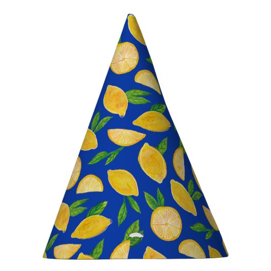 レモ地中海のン模様 パーティーハット (右)