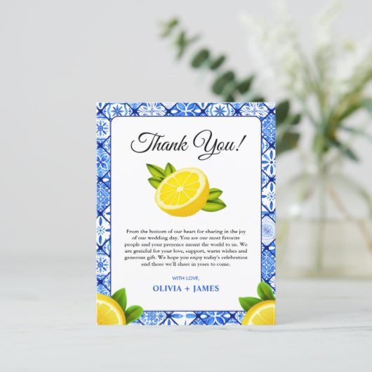 レモ地中海のン結婚のサンキューカード (スタンド正面)