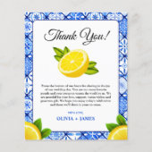 レモ地中海のン結婚のサンキューカード (正面)