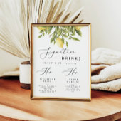 レモ地中海のン結婚のシグネチャードリンク ポスター