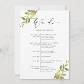 レモ地中海のン結婚の歓迎バッグ 招待状 (裏面)