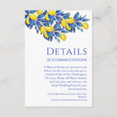 レモ地中海のン結婚ズの詳細 エンクロージャーカード (裏面)