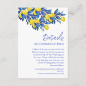 レモ地中海のン結婚ズの詳細 エンクロージャーカード (裏面)