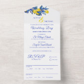 レモ地中海のン結婚ズ – オールインワン招待状 (内側)