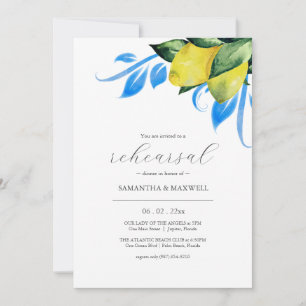 レモ地中海のン結婚・リハーサル・ディナー 招待状