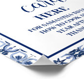 レモ地中海のン離れレシピカードシャワー記号 ポスター (角)