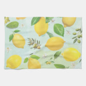 レモ地中海のン&オリブキッチンタオル キッチンタオル (横)