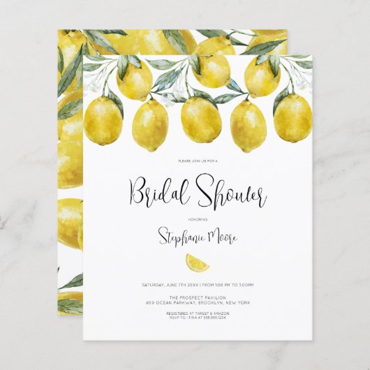 レモ手頃ンブライダルシャワー (正面/裏面)