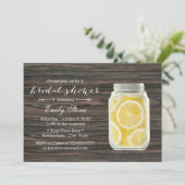 レモ素朴ネードメイソンジャーブライダルシャワー 招待状 (スタンド正面)