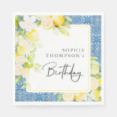 レモ素朴ンの地中海の誕生日 スタンダードランチョンナプキン (正面)