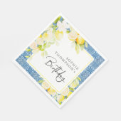 レモ素朴ンの地中海の誕生日 スタンダードランチョンナプキン (角)