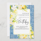 レモ素朴ンの地中海の誕生日 招待状 (正面)