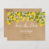 レモ素朴ンの花が日エレガント付を保存 ポストカード (正面/裏面)