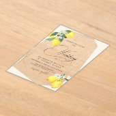 レモ素朴ンシトラスボホサマー結婚ズ アクリル招待状 (レイダウン)
