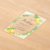 レモ素朴ンシトラスボホサマー結婚ズ アクリル招待状 (レイダウン)