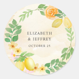 レモ素朴ンシトラスボホサマー結婚ズ ラウンドシール