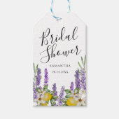 レモ素朴ンス&ラベンダーブライダルシャワーのお気に入り ギフトタグ (正面)