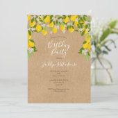 レモ素朴ンズブロッサムグリーナリー誕生日パーティー 招待状 (スタンド正面)