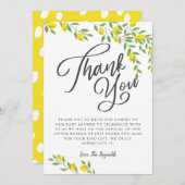 レモ素朴ンズベビーシャワー サンキューカード (正面/裏面)