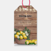 レモ素朴ンバスケッモダントかわいい赤ちゃんシャワー ギフトタグ (正面)