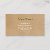 レモ素朴ンモダンの緑 名刺 (裏面)