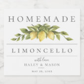 レモ素朴ンリモンチェロ飲料ラベル リキュールボトルラベル (シングルラベル)