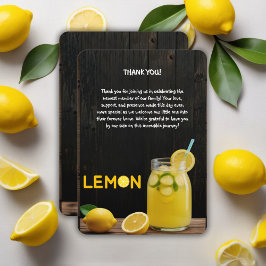 レモ素朴ンレモネードベビーシャワー サンキューカード