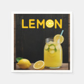 レモ素朴ンレモネードベビーシャワー スタンダードカクテルナプキン (正面)