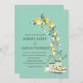 レモ素朴地中海のン結婚ズ 招待状 (正面/裏面)
