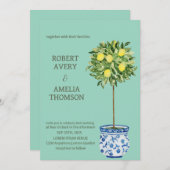 レモ素朴地中海のン結婚ズ 招待状 (正面/裏面)