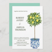 レモ素朴地中海のン結婚ズ 招待状 (正面/裏面)