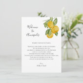 レモ結婚ンのウェルカムレター結婚の日程 エンクロージャーカード (スタンド正面)
