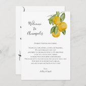 レモ結婚ンのウェルカムレター結婚の日程 エンクロージャーカード (正面/裏面)