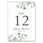 レモ結婚ンのテーブル番号カー素朴ドグリーン テーブルナンバー (裏面)