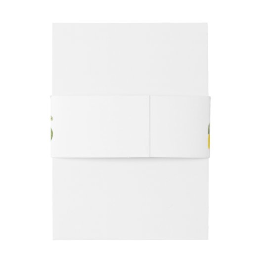 レモ結婚ンの素朴葉モノグラム植物学 招待状ベリーバンド (裏面例)