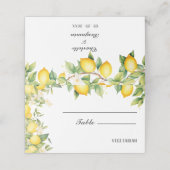 レモ結婚ンの食事の選択とテーブル番号 プレイスカード (外部開封)