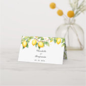 レモ結婚ンの食事の選択とテーブル番号 プレイスカード (裏面)