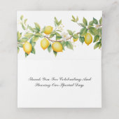 レモ結婚ンの食事の選択とテーブル番号 プレイスカード (内部開封)